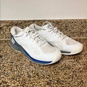 Wilson Rush Pro Ace Pickler Pickleball Shoes White Stormy Weather Size 8